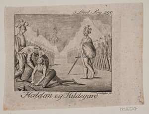 Viněta. Haldane a Hildegarda od Johan Christoph Seehusen