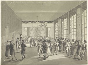 Generální ústřední shromáždění v Haagu, 1795 Ústřední sněm konaný v St. Joris Doelen v Haagu v roce 1796 (titul na předmětu) od Johan Daniël de Gijselaar