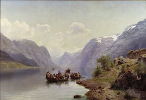 Svatební doprovod na Hardanger Fiord, 1865