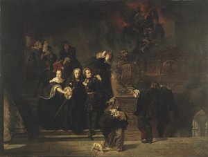 Požár královského paláce, Stockholm, 7. května 1697, 1862-66 od Johan Fredrik Hockert