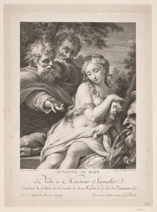 Susanna ve vaně od Johan Georg Preisler