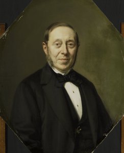 Portrét Johannese Cornelis van Pappelendam (1810-1884). Umělec a obchodník s uměním. Superintendent Van der Hoopova muzea