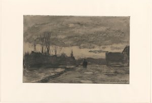 Pohled na nábřeží od Johan Hendrik Weissenbruch (signed by artist)