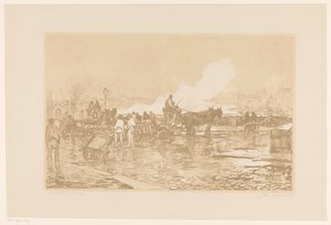 Pohled na přístav v Rotterdamu od Johan Hendrik van Mastenbroek (signed by artist)