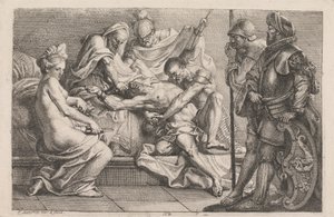 Samson přemožený Pelištejci od Johan Joseph Zoffany