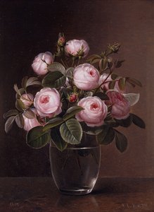 Růže ve skleněné váze, 1842