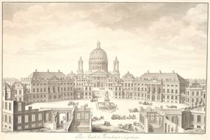 Place Royale z Friedrichstadtu do Kodaně od Johan Martin Preisler