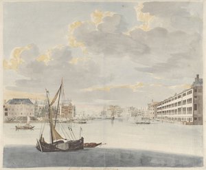 Pohled na Binnen-Amstel v Amsterdamu od Johan Teyler