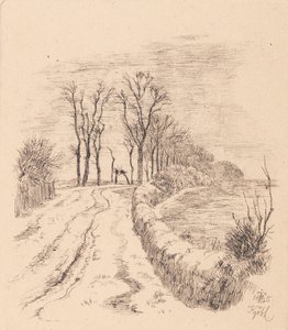 Allé od Vallø od Johan Thomas Lundbye
