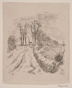 Allé od Vallø od Johan Thomas Lundbye
