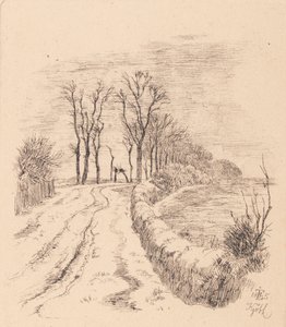 Allé od Vallø od Johan Thomas Lundbye