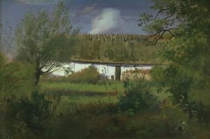 Hospodářská budova na slunci od Johan Thomas Lundbye