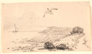 Racek. Ilustrace ke Kaalundovým "Bajkám pro děti". Viz komentář z katalogu listů. od Johan Thomas Lundbye