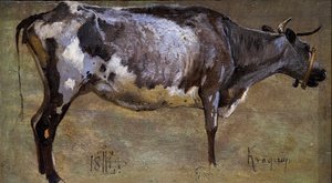 Studie krávy od Johan Thomas Lundbye