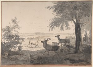 Pohled na Dyrehaven od Johan Thomas Lundbye