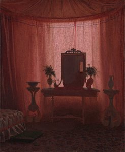 Ložnice v Bernstorff Palace poblíž Kodaně, ca. 1845. od Johan Vilhelm Gertner