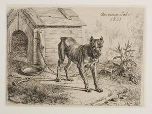 Na Nový rok 1831. Dog od Johann Adam Klein