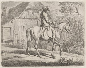 Obchodník s dobytkem na koni od Johann Adam Klein