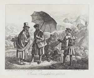The Artists on their Journey, hospoda. 1819 od Johann Adam Klein