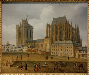 Kolínská katedrála od jihovýchodu od Johann Adolf Lasinsky