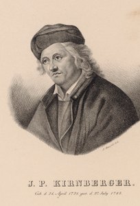 Portrét skladatele Johanna Philippa Kirnbergera 1721-1783. od Johann Andreas Hatzfeld