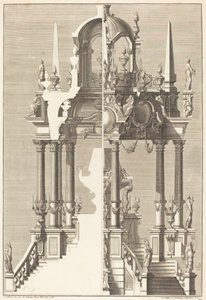 Katafalk od Johann Andreas Pfeffel I after Giuseppe Galli Bibiena