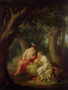 Diana a Mercury hrají kostky, kolem 1788-90