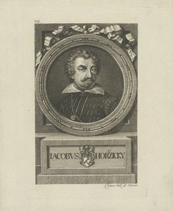 Portrait of Jakub Horcicky z Tepence 1575-1622 .