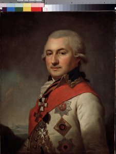 Portrét admirála Jose de Ribase (1749-1800), zakladatele Oděsy. (Portrét admirála Jose de Ribase, zakladatele Oděsy). Malba Johanna Baptista von Lampiho třísla (1751-1830), olej na plátně. Rakouské umění 18. století, klasicismus. Státní umělecká múza