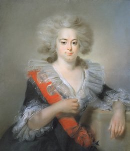 Portrét carevny Marie Fjodorovny (barevná křída na papíře)