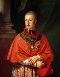 Rudolf Habsburský, arcivévoda rakouský (1788-1831), nejmladší syn Leopolda II. (1747-93), v kardinálském rouchu