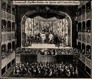 Markraběcí divadlo v Erlangenu, 1721 od Johann Baptista Homann