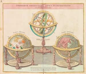 Glóby z Velkého atlasu celého světa, 1725. od Johann Baptista Homann