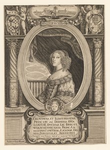 Louise z Anhalt-Dessau 1631-1680, vévodkyně z Legnice, Brzegu, Wolow a Olawy, c. 1660. od Johann Baptista Paravicini