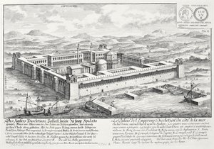 Diokleciánův palác (245-313), Split, Jugoslávie, z „Design of a Historic Architecture“, 1721 od Johann Bernhard Fischer von Erlach