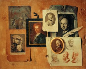 Quodlibet s portréty současníků a starověkých hlav od Johann Caspar Füssli