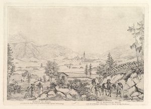 Venkovská krajina, Radstadt am Tauren, počátek 19. století. od Johann Christian Erhard