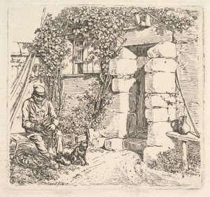 Stařec a jeho pomeranský pes, 1817.
