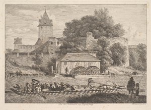 Městská zeď v Regensbergu, 1817.