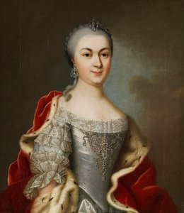 Portrét princezny Marie Louise Albertine z Hesenska-Darmstadtu, cca 1760.
