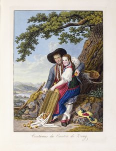 Kostýmy z kantonu Zoug, 1819 od Johann Christian Reinhardt