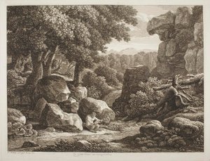 Lesní krajina od Johann Christian Reinhart
