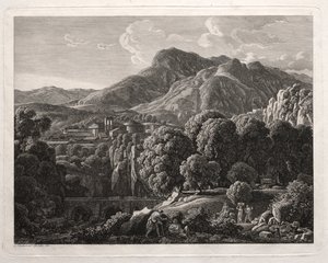 Heroic Landscape: Krajina s městem a řekou od Johann Christian Reinhart