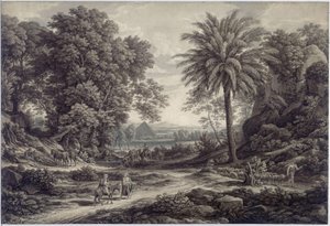Ideální krajina s útěkem do Egypta od Johann Christian Reinhart