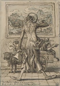 J C Reinhart Karikatura Ludwig Schorn 1833 od Johann Christian Reinhart