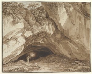Skalnatá krajina s lovci od Johann Christian Reinhart