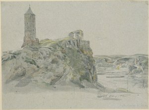 Zřícenina hradu Giebichenstein u Halle nad Sálou od Johann Christian Reinhart