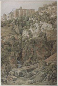 Benediktinský klášter Santa Scholastica poblíž Subiaco v Sabinských horách, 1797.