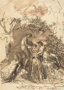 Young Girls at a Fountain, c.1790-99 od Johann Christian Reinhart