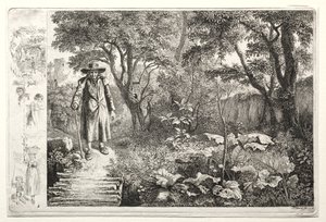 Stařec před srubovým mostem Der Alte vor den Knuppelsteg, 1819.